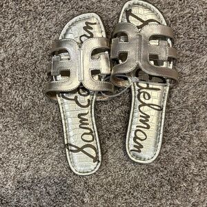 Sam Edelman Gold Slide Sandals